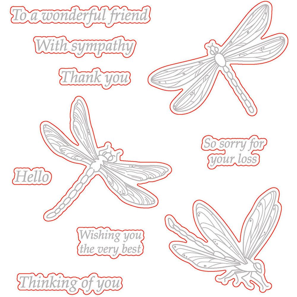 Dragonfly - Honey Cuts - Coordinating Dies - Honey Bee Stamps
