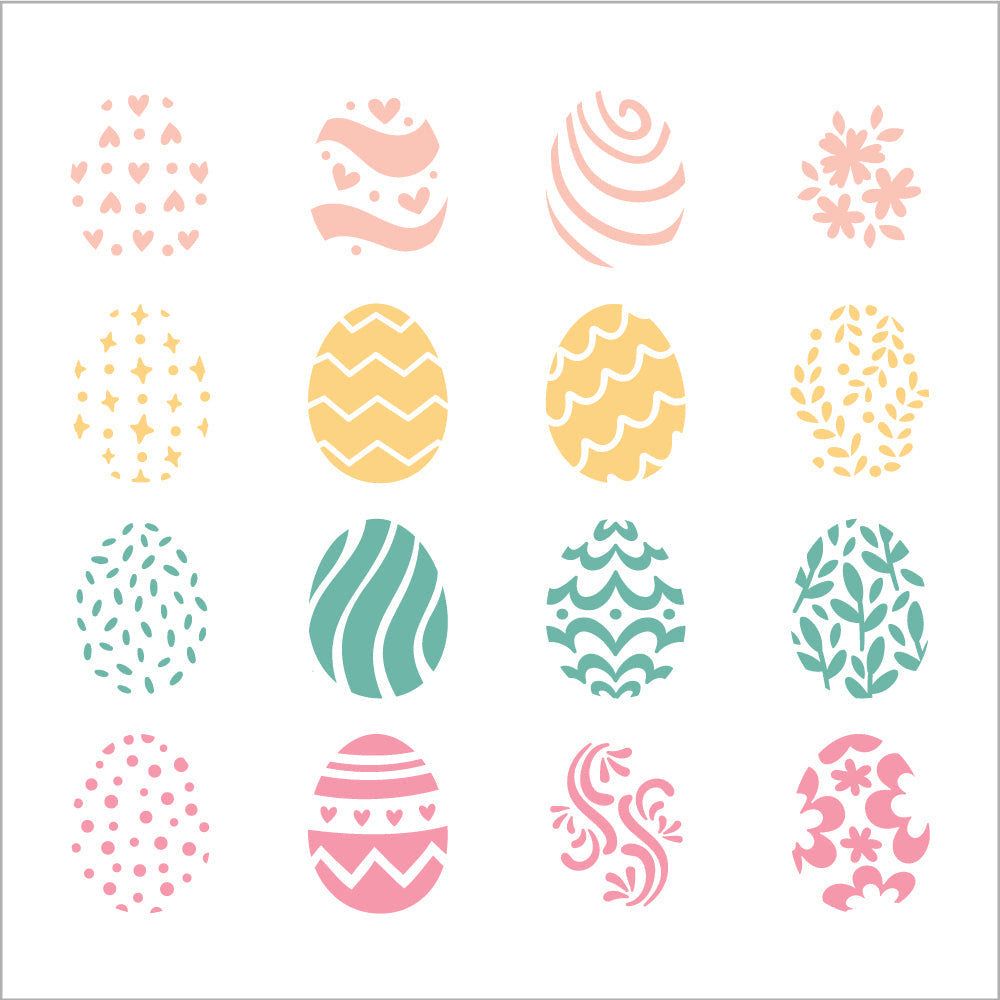 Easter Eggs - 6"x6" Coordinating Stencil - Retiring - Honey Bee Stamps