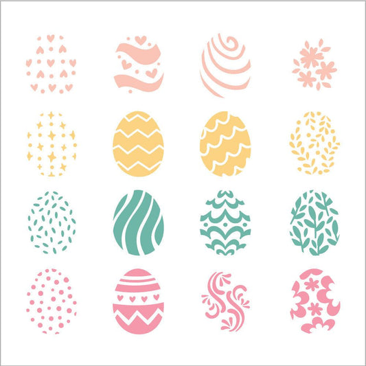 Easter Eggs - 6"x6" Coordinating Stencil - Retiring - Honey Bee Stamps