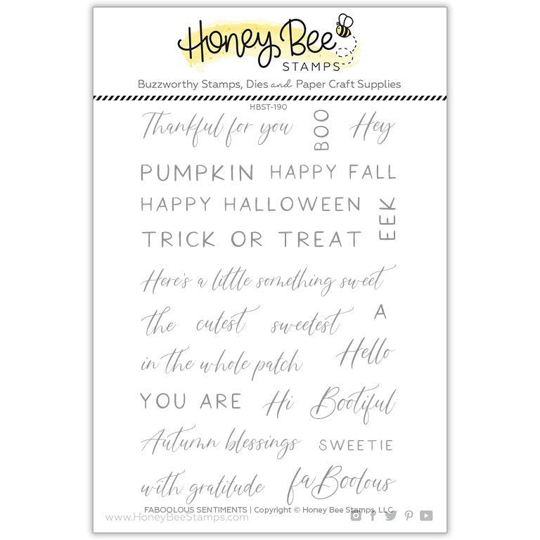 FaBOOlous Sentiments - 4x6 Photopolymer Stamp Set - Retiring - Honey Bee Stamps