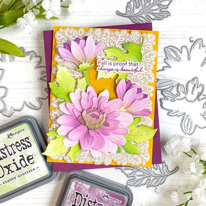 Fall Foliage Frame - 6x8 Photopolymer Stamp Set - Honey Bee Stamps