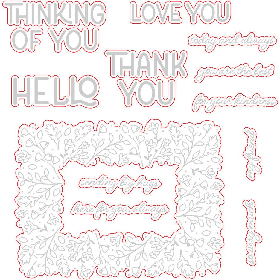 Fall Foliage Frame - Honey Cuts - Coordinating Dies - Honey Bee Stamps