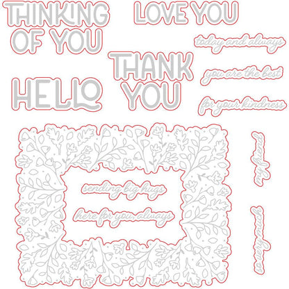 Fall Foliage Frame - Honey Cuts - Coordinating Dies - Honey Bee Stamps