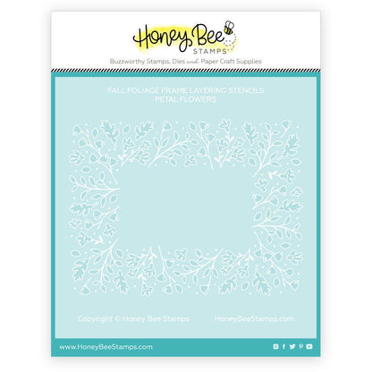 Fall Foliage Frame - Set of 4 - 6"x6" Coordinating Stencils - Honey Bee Stamps