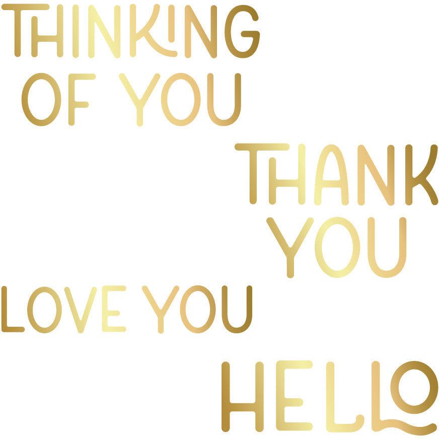 Fall Foliage Hot Sentiments - Hot Foil and Letter Press Plate - Retiring - Honey Bee Stamps