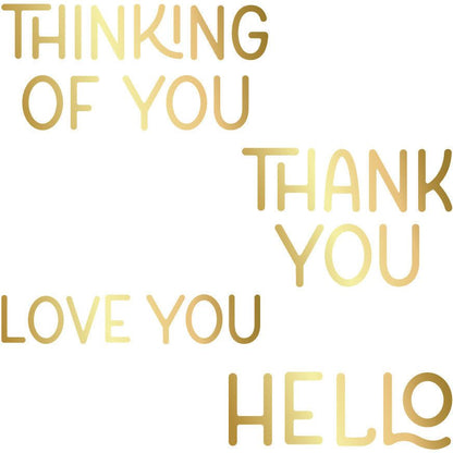 Fall Foliage Hot Sentiments - Hot Foil and Letter Press Plate - Retiring - Honey Bee Stamps