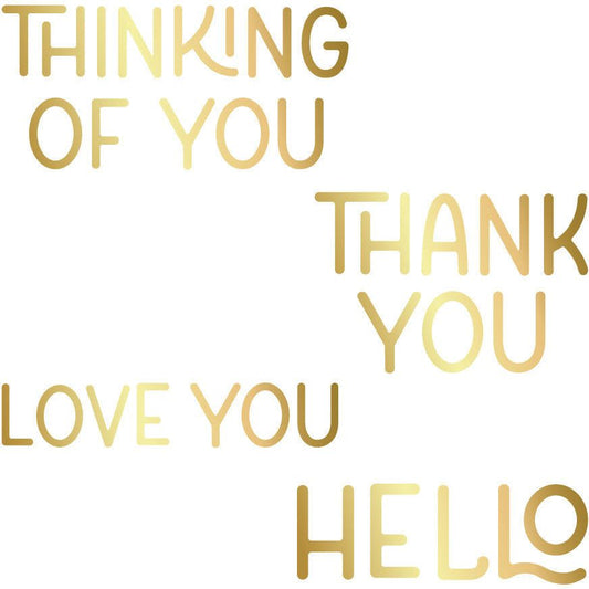 Fall Foliage Hot Sentiments - Hot Foil and Letter Press Plate - Retiring - Honey Bee Stamps