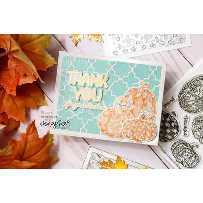 Fall Foliage Hot Sentiments - Hot Foil and Letter Press Plate - Retiring - Honey Bee Stamps