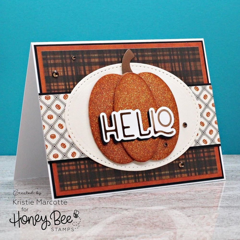 Fall Foliage Sentiments Hot Foil Plate - Honey Cuts - Honey Bee Stamps