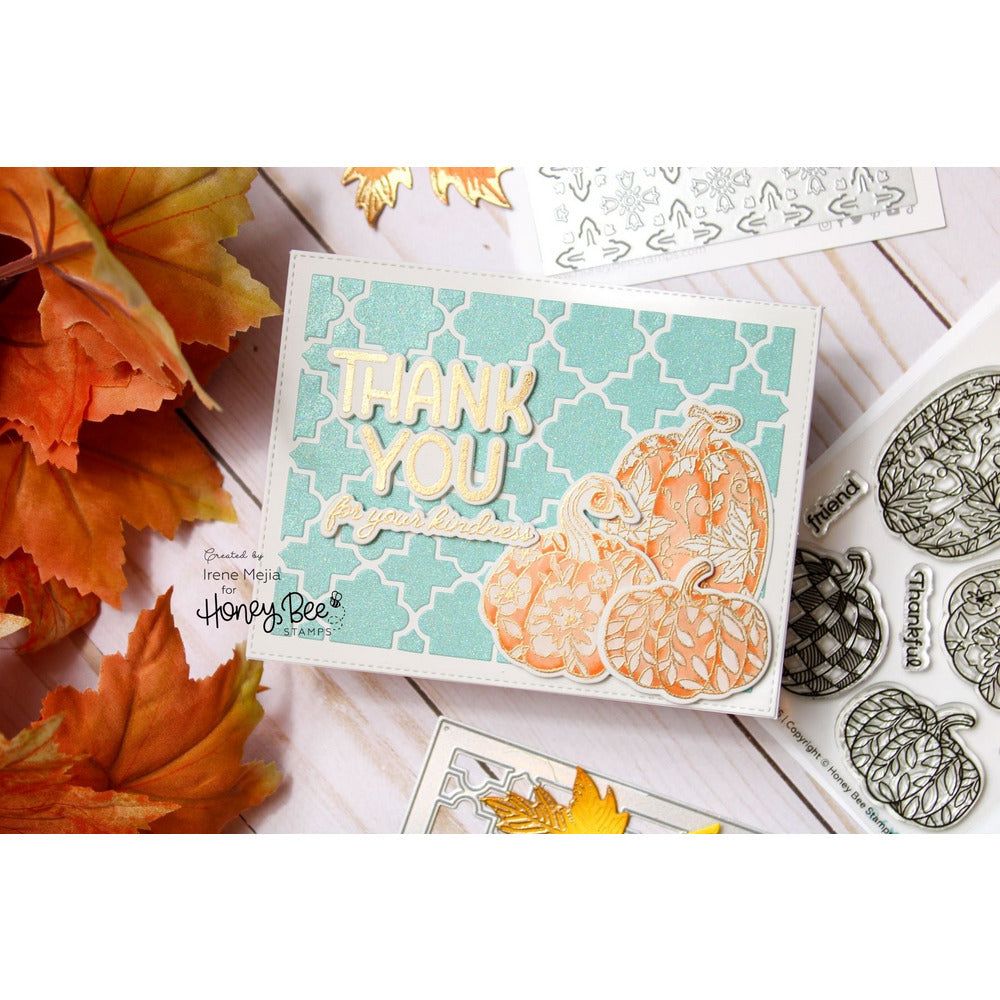 Fall Foliage Sentiments Hot Foil Plate - Honey Cuts - Honey Bee Stamps