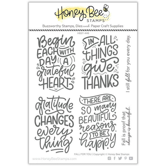 Fall For You - 5x6 Photopolymer Stamp Set - Honey Bee Stamps