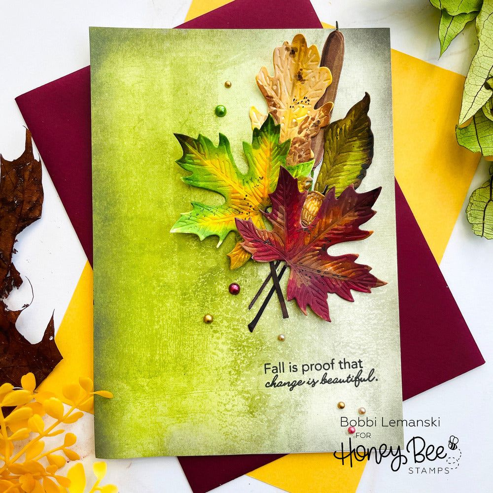 Fall For You - 5x6 Photopolymer Stamp Set - Honey Bee Stamps