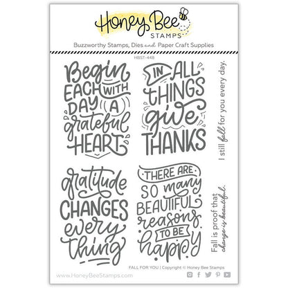 Fall For You - 5x6 Stamp Set - Honey Bee Stamps