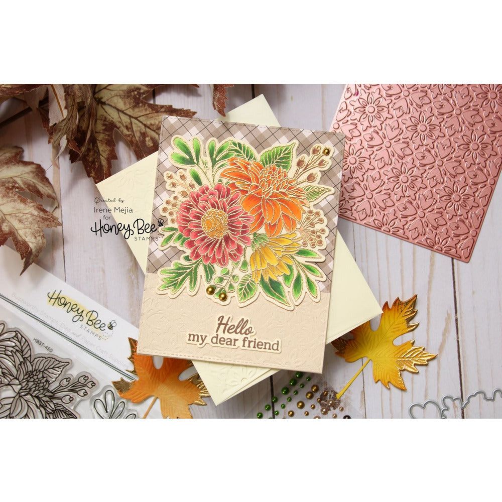 Fanciful A2 Hot Foil and Letter Press Plate - Honey Cuts - Retiring - Honey Bee Stamps