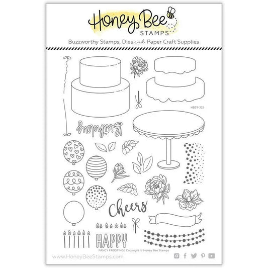 Fancy Frosting - 6x8 Photopolymer Stamp Set - Retiring - Honey Bee Stamps