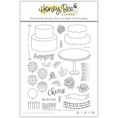 Fancy Frosting - 6x8 Photopolymer Stamp Set - Retiring - Honey Bee Stamps