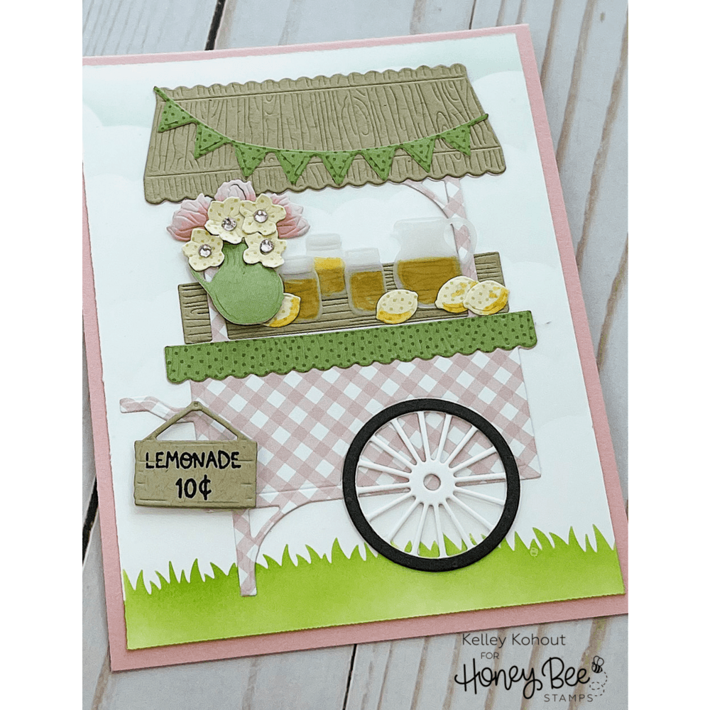 Farm Fresh Market Cart Add - On - Honey Cuts - Stand - Alone Dies - Honey Bee Stamps