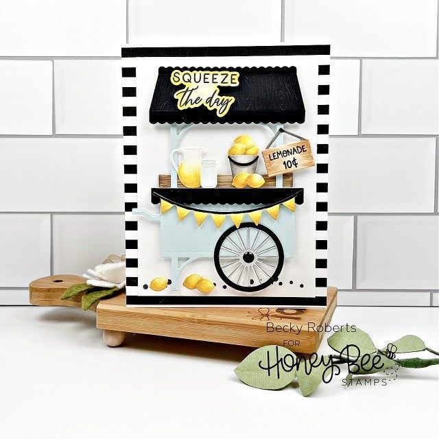 Farm Fresh Market Cart Add - On - Honey Cuts - Stand - Alone Dies - Honey Bee Stamps