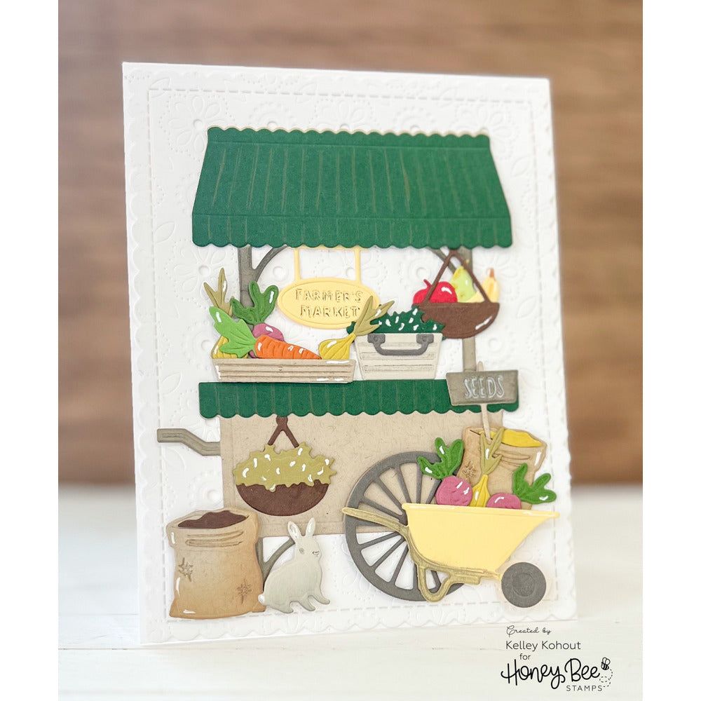 Farmers Market Cart Add - On - Honey Cuts - Stand - Alone Dies - Honey Bee Stamps