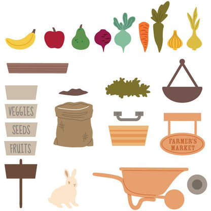 Farmers Market Cart Add - On - Honey Cuts - Stand - Alone Dies - Honey Bee Stamps