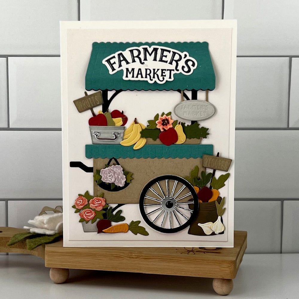 Farmers Market Cart Add - On - Honey Cuts - Stand - Alone Dies - Honey Bee Stamps
