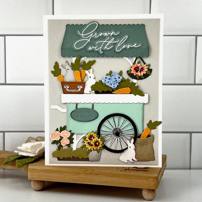 Farmers Market Cart Add - On - Honey Cuts - Stand - Alone Dies - Honey Bee Stamps