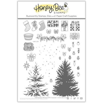 Farmhouse Tree Builder - 6x8 Stamp Set - Honey Bee Stamps