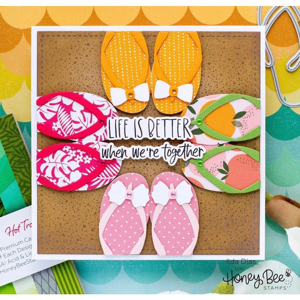 Flip Flop Builder - Honey Cuts - Stand - Alone Dies - Honey Bee Stamps