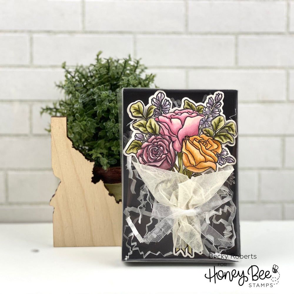 Floral Bouquet Wrap - Honey Cuts - Stand - Alone Dies - Honey Bee Stamps