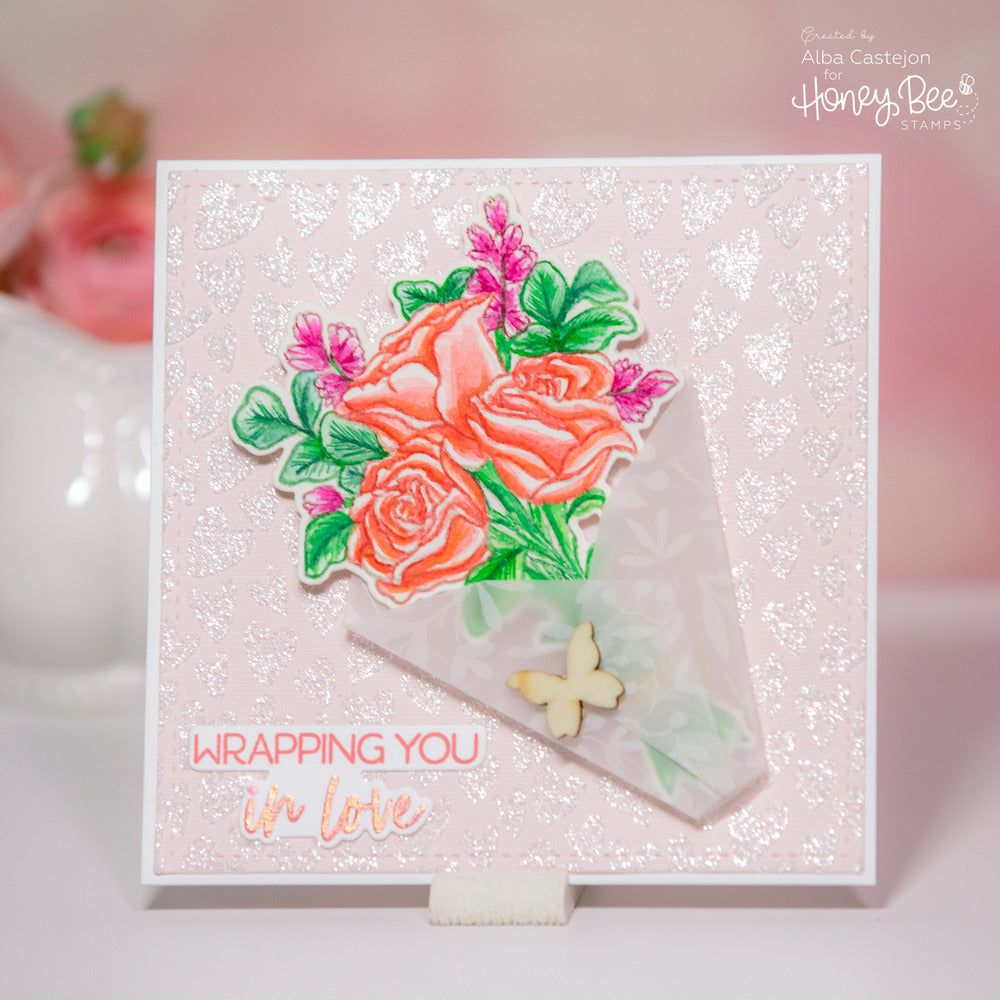 Floral Bouquet Wrap - Honey Cuts - Stand - Alone Dies - Honey Bee Stamps