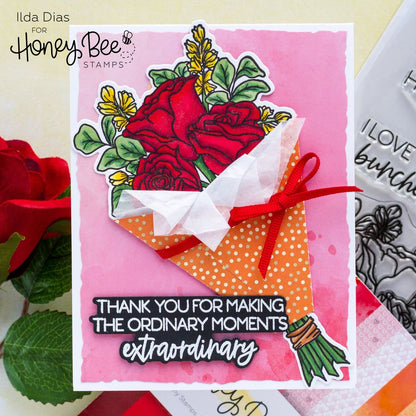Floral Bouquet Wrap - Honey Cuts - Stand - Alone Dies - Honey Bee Stamps