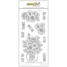 Floral Vase - 4x8 Stamp Set - Honey Bee Stamps