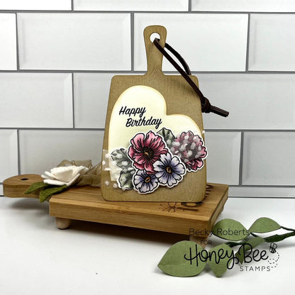 Floral Vase - A2 Coordinating Stencil Set of 6 - Honey Bee Stamps