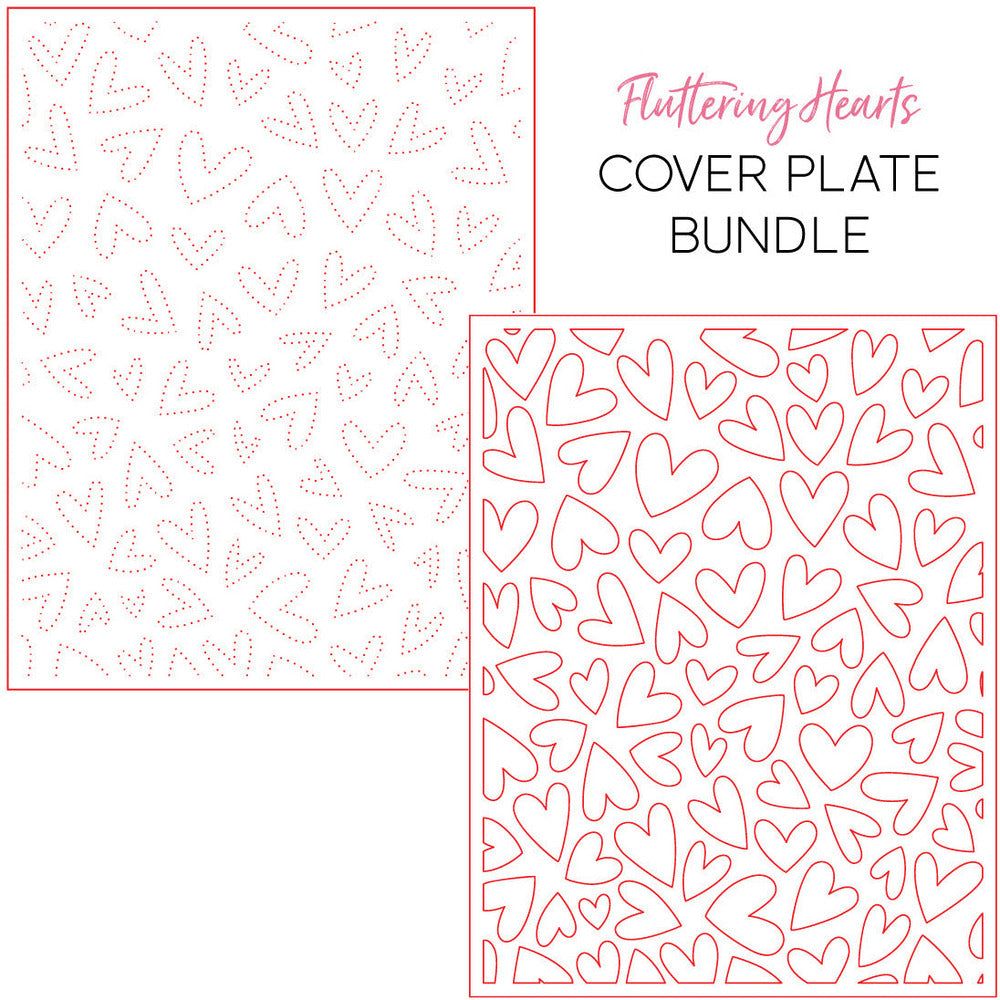 Fluttering Hearts Cover Plate BUNDLE - Honey Cuts - Honey Bee Stamps