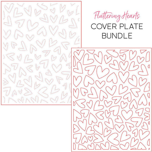 Fluttering Hearts Cover Plate BUNDLE - Honey Cuts - Honey Bee Stamps