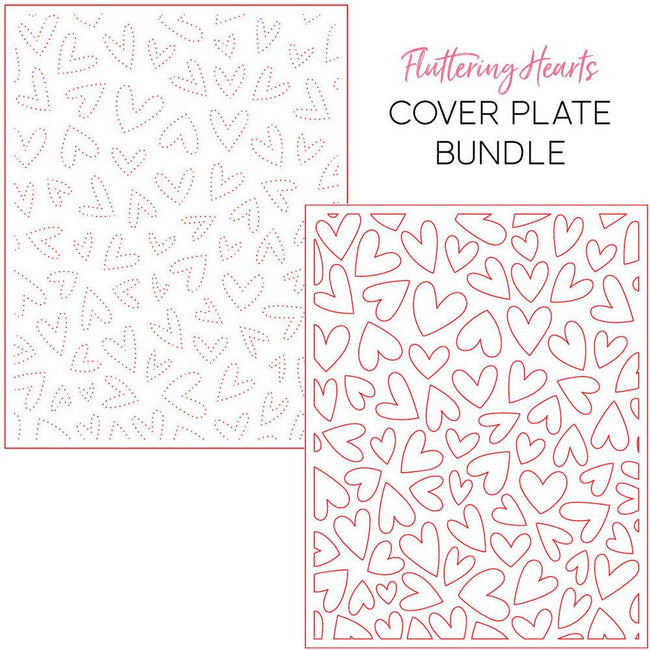Fluttering Hearts Cover Plate BUNDLE - Honey Cuts - Honey Bee Stamps