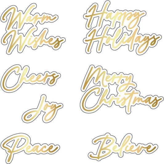 Foil Script: Holiday Hot Foil & Honey Cuts Dies - Retiring - Honey Bee Stamps