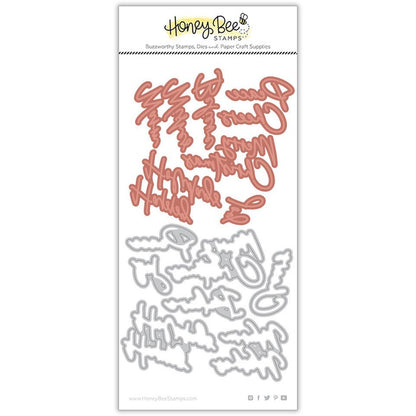 Foil Script: Holiday Hot Foil & Honey Cuts Dies - Retiring - Honey Bee Stamps
