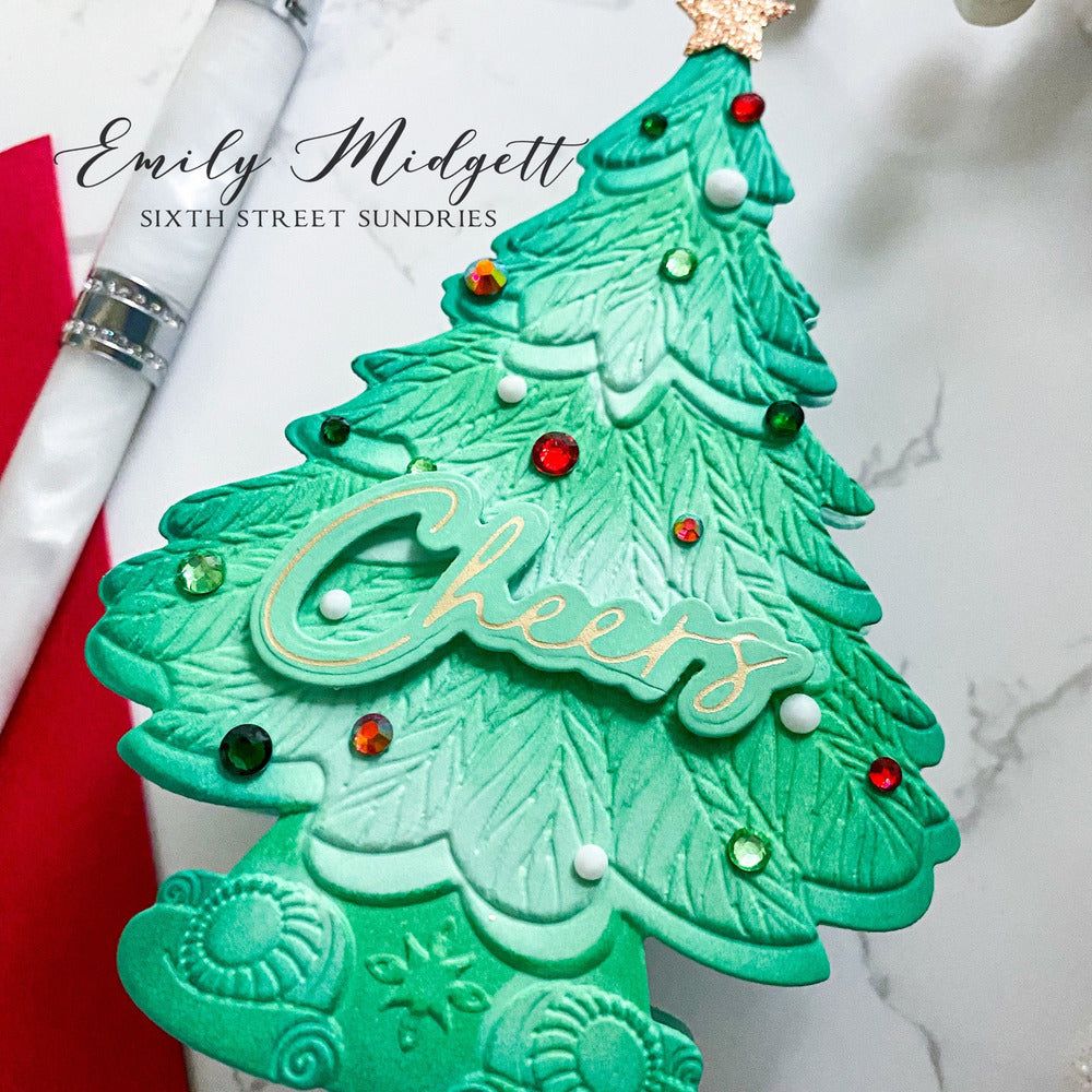 Foil Script: Holiday Hot Foil & Honey Cuts Dies - Retiring - Honey Bee Stamps