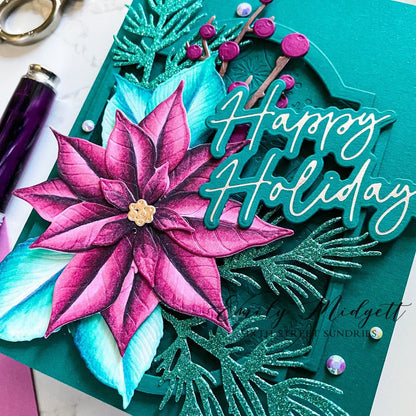 Foil Script: Holiday Hot Foil Plate and Honey Cuts - Honey Bee Stamps