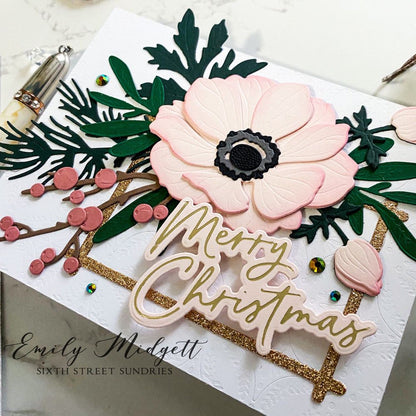 Foil Script: Holiday Hot Foil Plate and Honey Cuts - Honey Bee Stamps