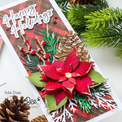 Foil Script: Holiday Hot Foil Plate and Honey Cuts - Honey Bee Stamps