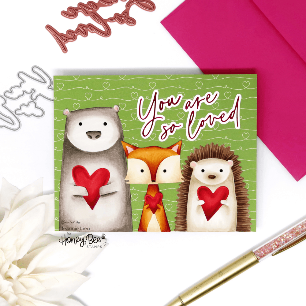 Foil Script: Love Hot Foil, Letter Press and Honey Cuts Dies - Retiring - Honey Bee Stamps
