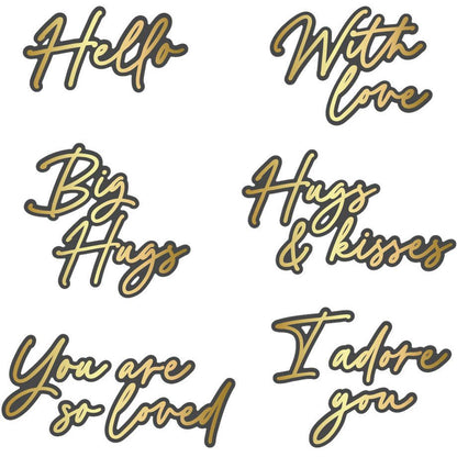 Foil Script: Love Hot Foil, Letter Press and Honey Cuts Dies - Retiring - Honey Bee Stamps