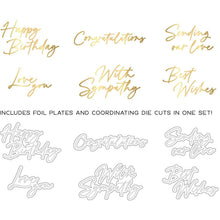 Foil Script: Wishes - Hot Foil Plate & Honey Cuts - Honey Bee Stamps