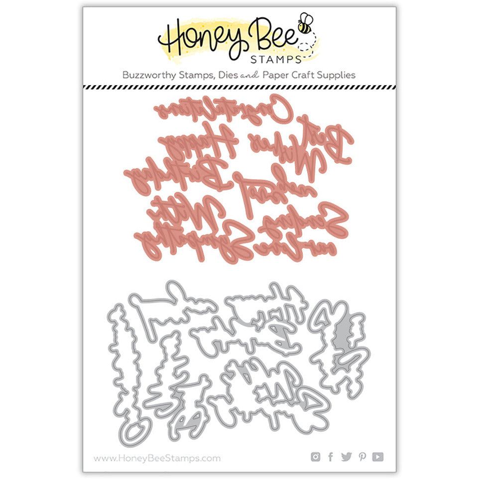 Foil Script: Wishes - Hot Foil Plate & Honey Cuts - Honey Bee Stamps