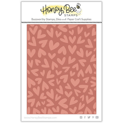 Foiled Fluttering Hearts A2 Cover Plate, Hot Foil Plate and Letter Press Plate - Retiring - Honey Bee Stamps