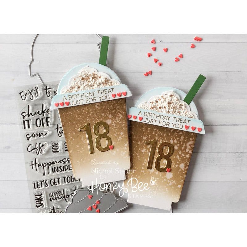 Frappe Shake Card - Honey Cuts - Honey Bee Stamps