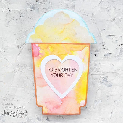 Frappe Shake Card - Honey Cuts - Stand - Alone Dies - Retiring - Honey Bee Stamps