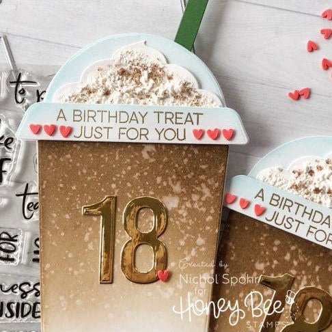 Frappe Shake Card - Honey Cuts - Stand - Alone Dies - Retiring - Honey Bee Stamps